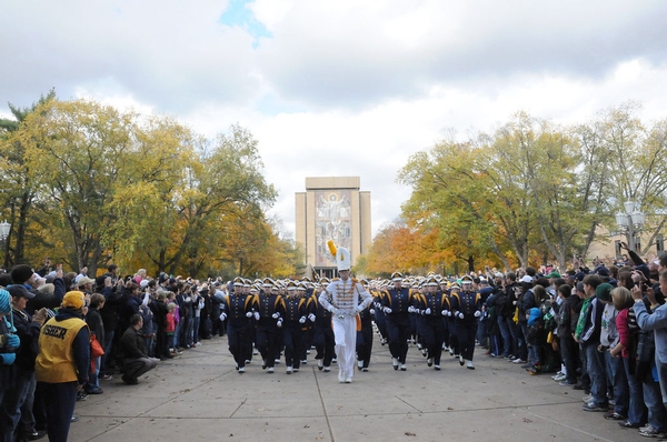 ND Band Marches to the Stadium